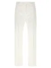 Max Mara White Cotton Okra Pants In White