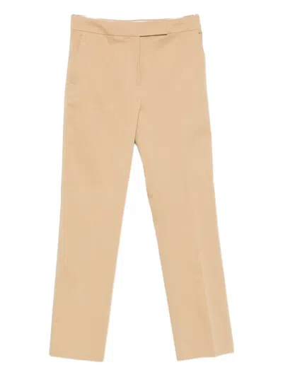Max Mara Belt Loops Side Pockets Trousers In Orange