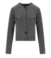 Max Mara Olbia Anthracite Grey Cardigan In Gray