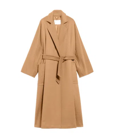 MAX MARA OLEA NOTCHED BELTED COAT