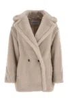 Max Mara Olga - Teddy Bear Icon Coat Short In Alpaca And Wool In Neutral