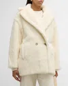 Max Mara Olga Double-breasted Wool Coat In White