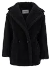 Max Mara Olga Fur Black In Blue