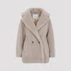 Max Mara Olga Teddy Beige Alpaca Coat In Neutral