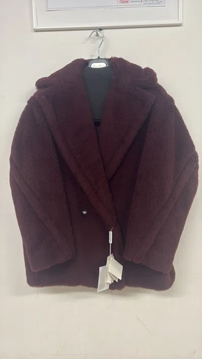 Max Mara Olga Teddy Short Coat In Brown