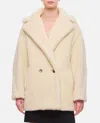 Max Mara Olga Double-breasted Wool Coat In White
