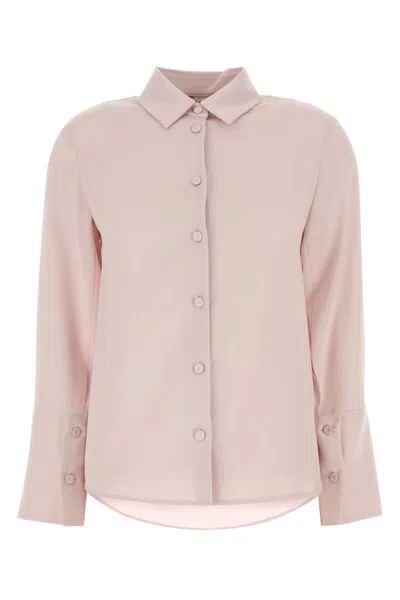 Max Mara Oliera Stretch Silk Shirt In Pink