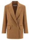 Max Mara Olimpia Double-breasted Blazer In Brown