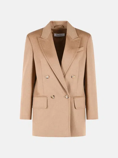 Max Mara 'olimpia' Brown Sable Camel Blazer