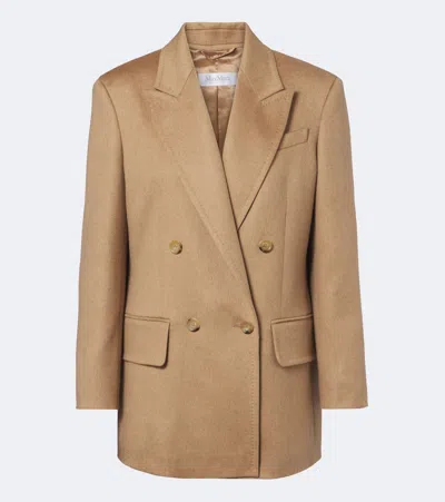 Max Mara Olimpia Camel Hair Blazer In Brown