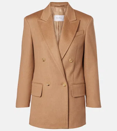 Max Mara Olimpia Camel Hair Blazer In Sand