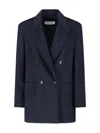 Max Mara Olimpia Double-breasted Blazer In Blue