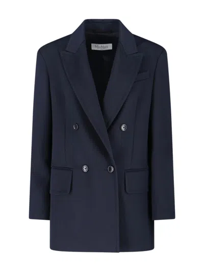 Max Mara Olimpia Double-breasted Blazer In Blue