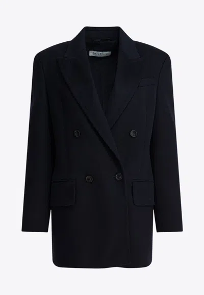 Max Mara Olimpia Double-breasted Blazer In Blue