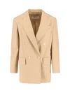 Max Mara Olimpia Double-breasted Blazer In Neutral