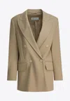 Max Mara Olimpia Double-breasted Blazer In Neutral