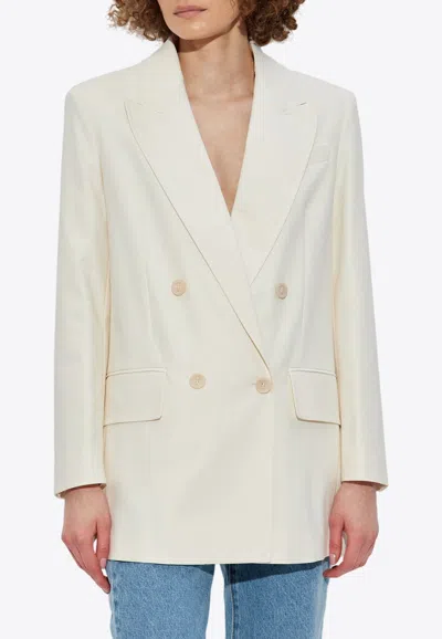 Max Mara Olimpia Double-breasted Blazer In White