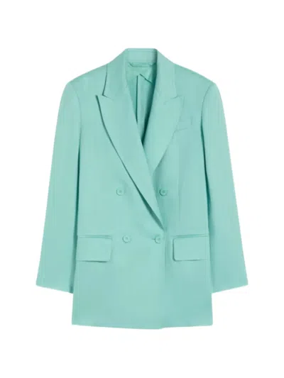 Max Mara Olimpia Double-breasted Blazer In Green