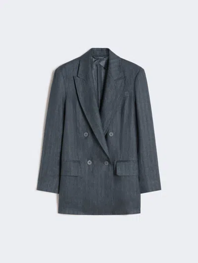MAX MARA VESTE OLIMPIA EN LIN CHEVRON