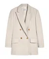 Max Mara Olimpia Jacket In Linen In Sand-colored