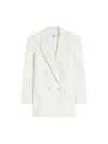 Max Mara Olimpia Jacket In Stretch Canvas In Neutral