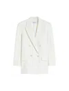 Max Mara Olimpia Jacket In Stretch Canvas In White