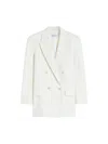 Max Mara Woman Blazer Cream Size 8 Virgin Wool In White