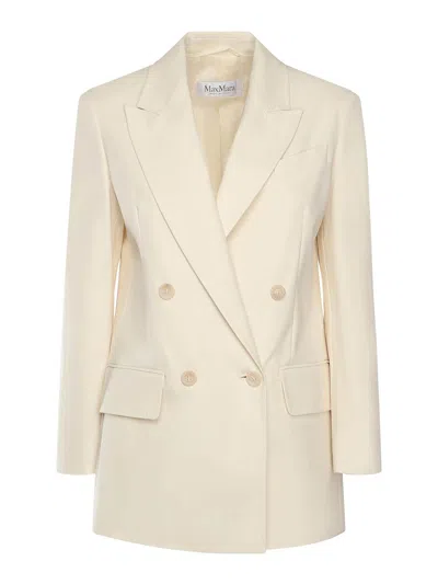 Max Mara Olimpia Stretch Canvas Jacket In Neutral