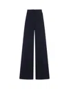 Max Mara Straight-leg Trousers In Light Wool In Black