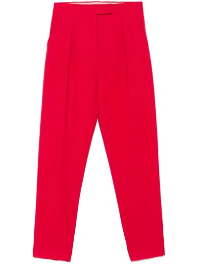 Max Mara Oliver Trousers In Red