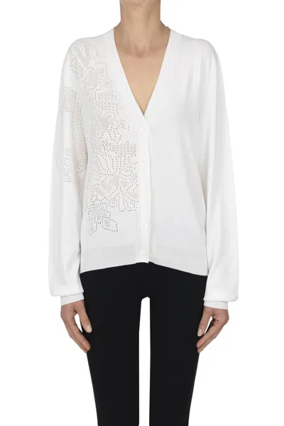 Max Mara Oliveto Cardigan In White