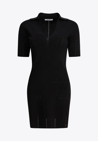 MAX MARA OLIVI V-NECK MINI DRESS