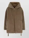 Max Mara Dove Grey Alpaca Blend Reversible Olivia Down Jacket