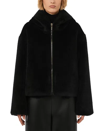 Max Mara Olly Reversible Jacket In Black