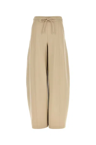 Max Mara Olmo Nylon-cotton Blend Joggers For Women In Beige O Tan
