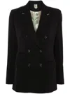 Max Mara Long-sleeved Suit Jacket In Black