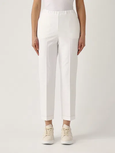 Max Mara Ombra Trousers In Bianco