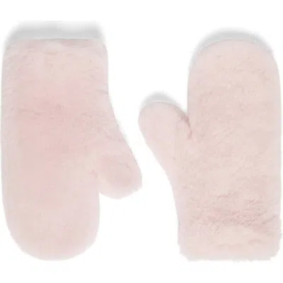 Max Mara Ombrato Alpaca Blend Mitts In Pink