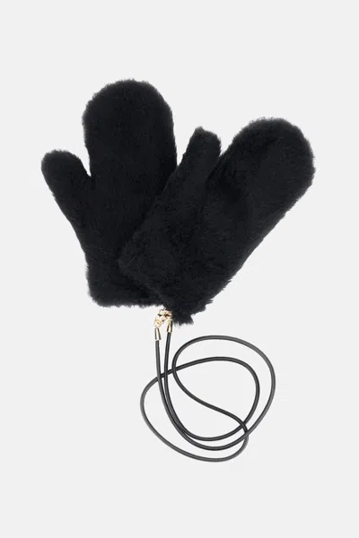 Max Mara Ombrato Gloves In Black