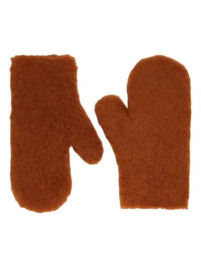 MAX MARA MAX MARA OMBRATO GLOVES BROWN