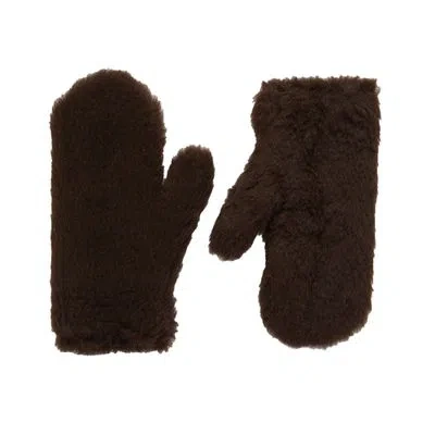 Max Mara Ombrato Gloves In Brown