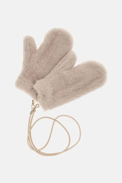 Max Mara Ombrato Gloves In Brown
