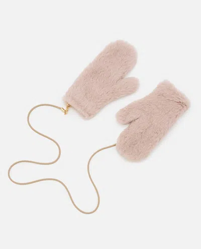 Max Mara Ombrato Monopole Gloves In Beige