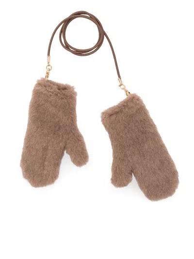 Max Mara Ombrato04 Gloves In Brown