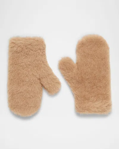 Max Mara Ombrato04 Wool-blend Gloves In Albino