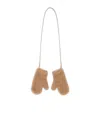 Max Mara Beige Ombrat2 Mittens In Brown