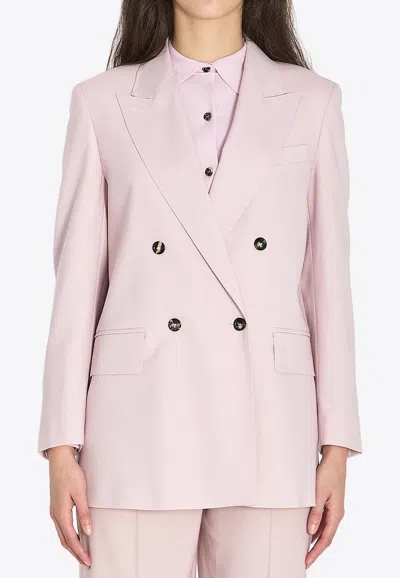 Max Mara Ombrosa Double-breasted Jacket In Pink