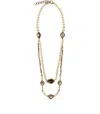 Max Mara Ombrosa White Necklace In Gold