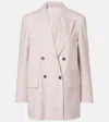 Max Mara Ombrosa Wool-blend Blazer In Pink