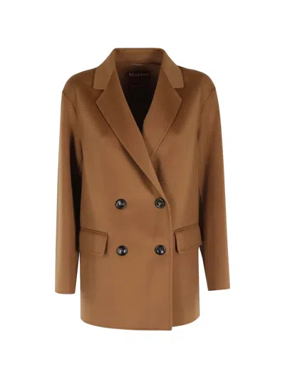 Max Mara Omelia Coat In Brown